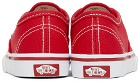 Vans Baby Red Authentic Sneakers