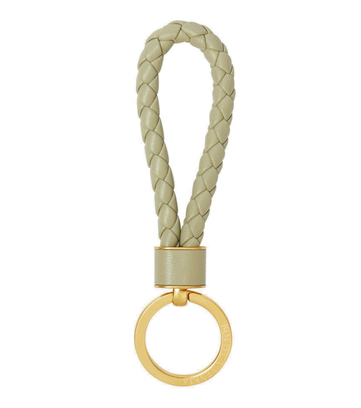 Photo: Bottega Veneta - Intreccio leather keyring