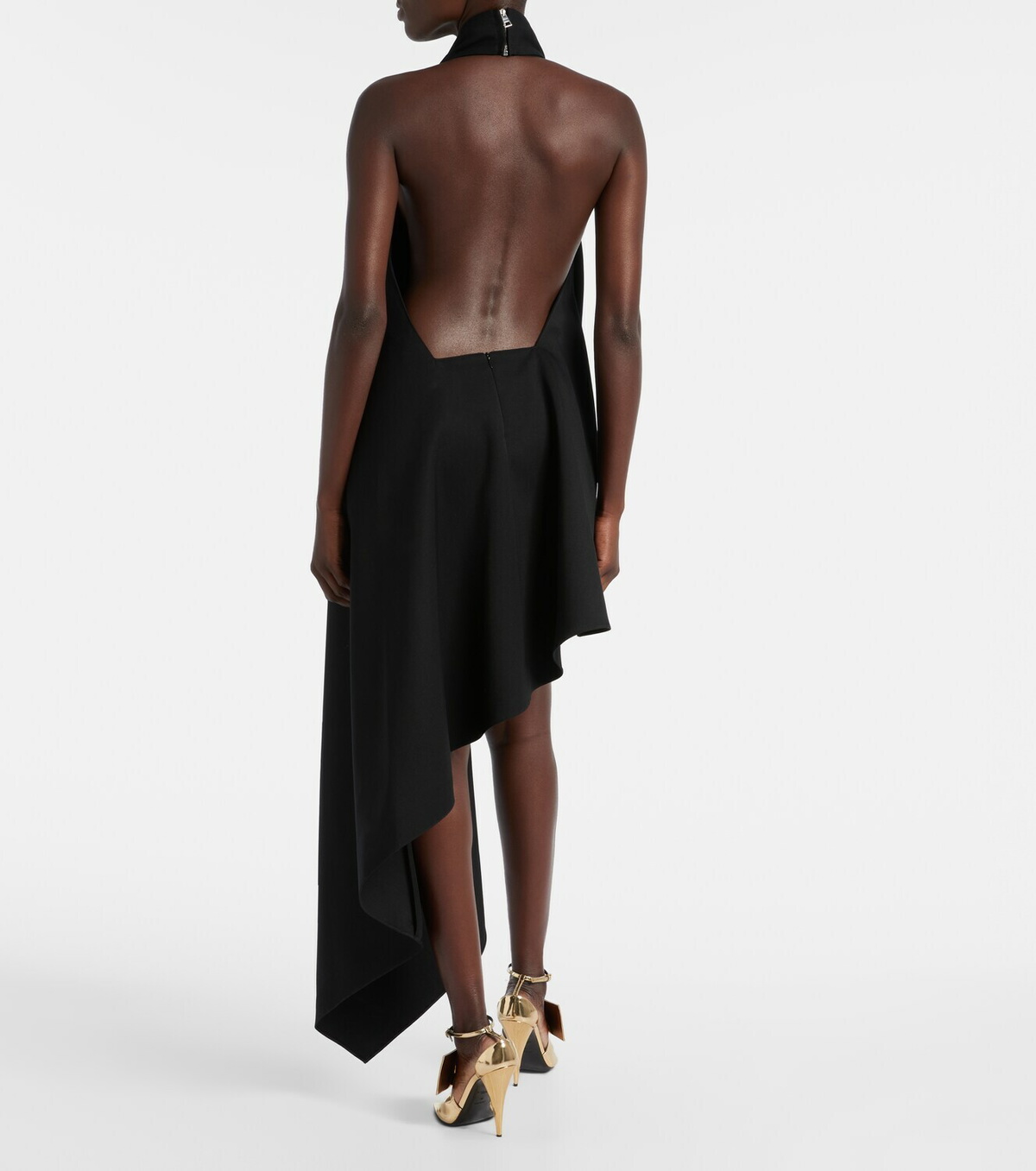 Givenchy Asymmetric draped wool cocktail dress