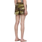 Givenchy Khaki Camouflage Swim Shorts