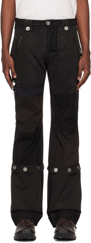 Photo: HYEIN SEO Black Convertible Patchwork Trousers