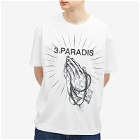3.Paradis Men's Praying Hands T-Shirt in White