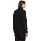 Maison Margiela Black Elbow Patch Turtleneck