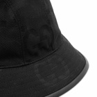 Gucci Men's Tonal Jumbo GG Fedora Hat in Black