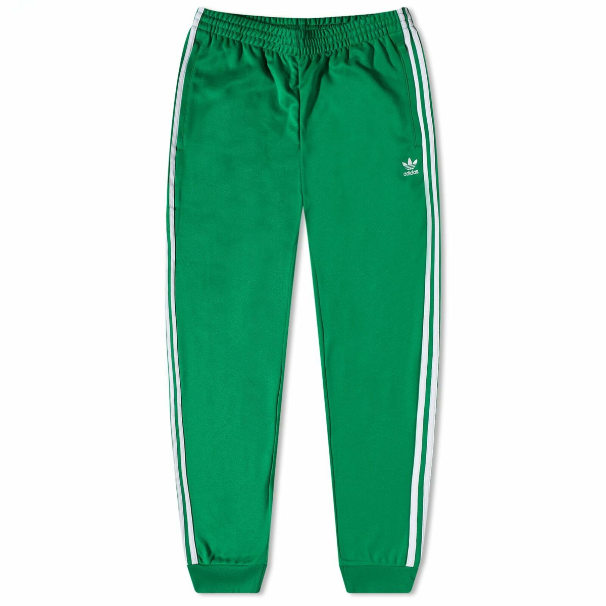 Adidas Men's Superstar Track Pant in Green/White adidas