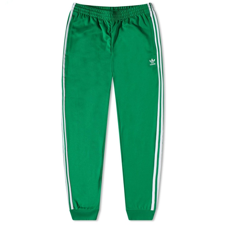 Photo: Adidas Men's Superstar Track Pant in Green/White
