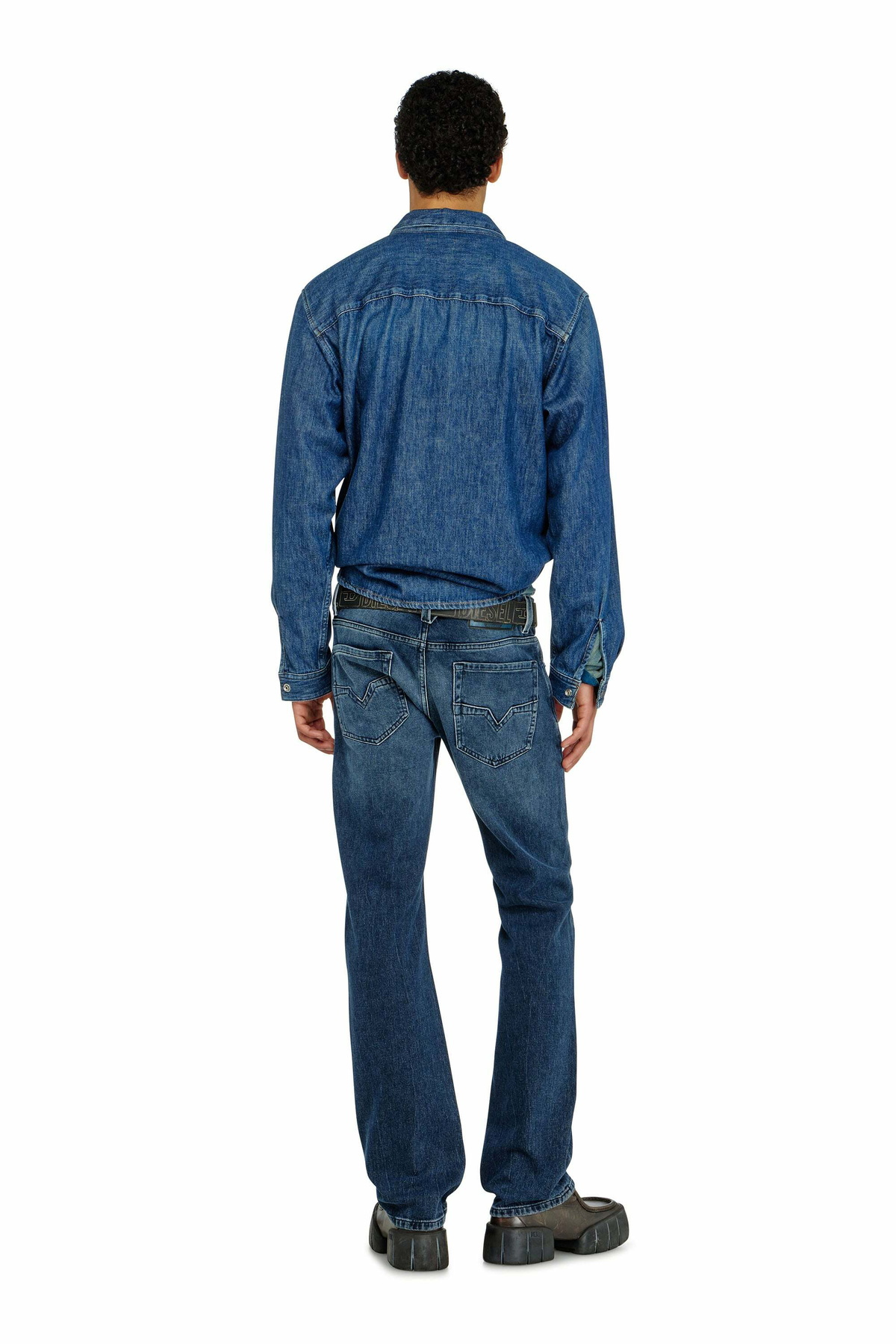 Diesel Regular Jeans Low Waist 1985 Larkee, Dark blue, Button fly