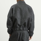 Sage Nation Men's Wool Jiji Jacket in Dark Grey Herringbone