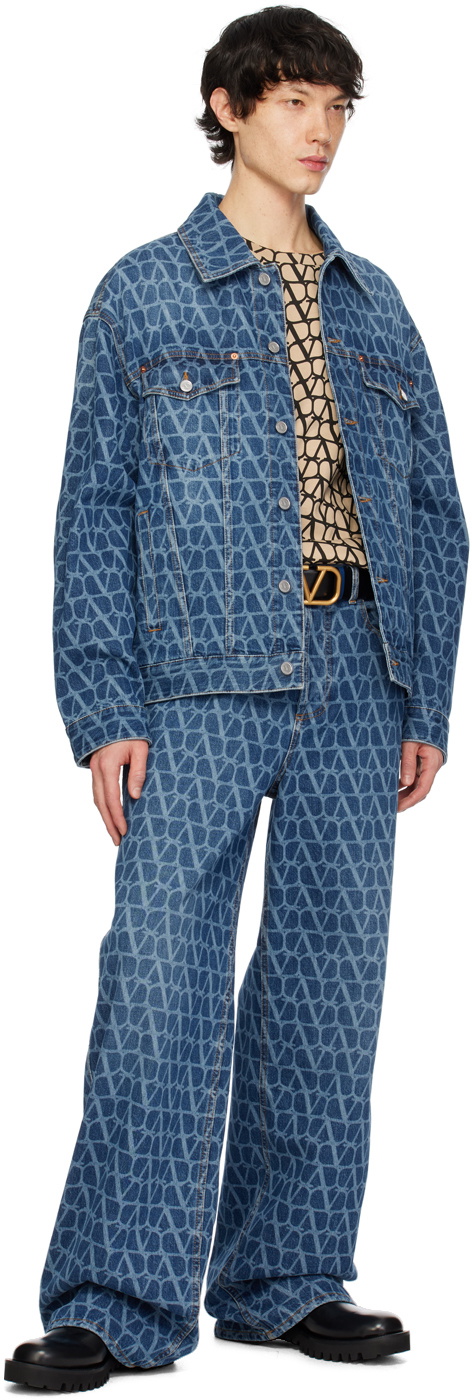 Valentino Blue Toile Iconographe Denim Jacket