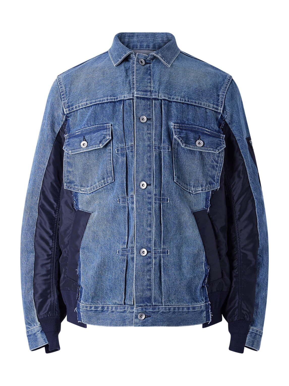 sacai Black Spiewak & Gonz Edition Multi Patch Down Coat Sacai