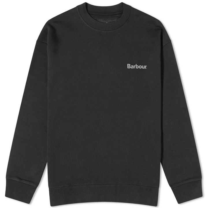 Photo: Barbour Men's OS Nicholas Crew Sweatshirt in Black