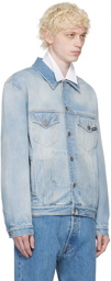 VTMNTS Blue Embroidered Denim Jacket