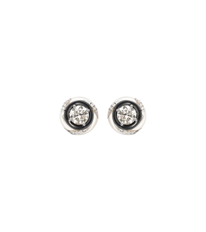 Photo: Kamyen Calisto 18kt white gold earrings with diamonds