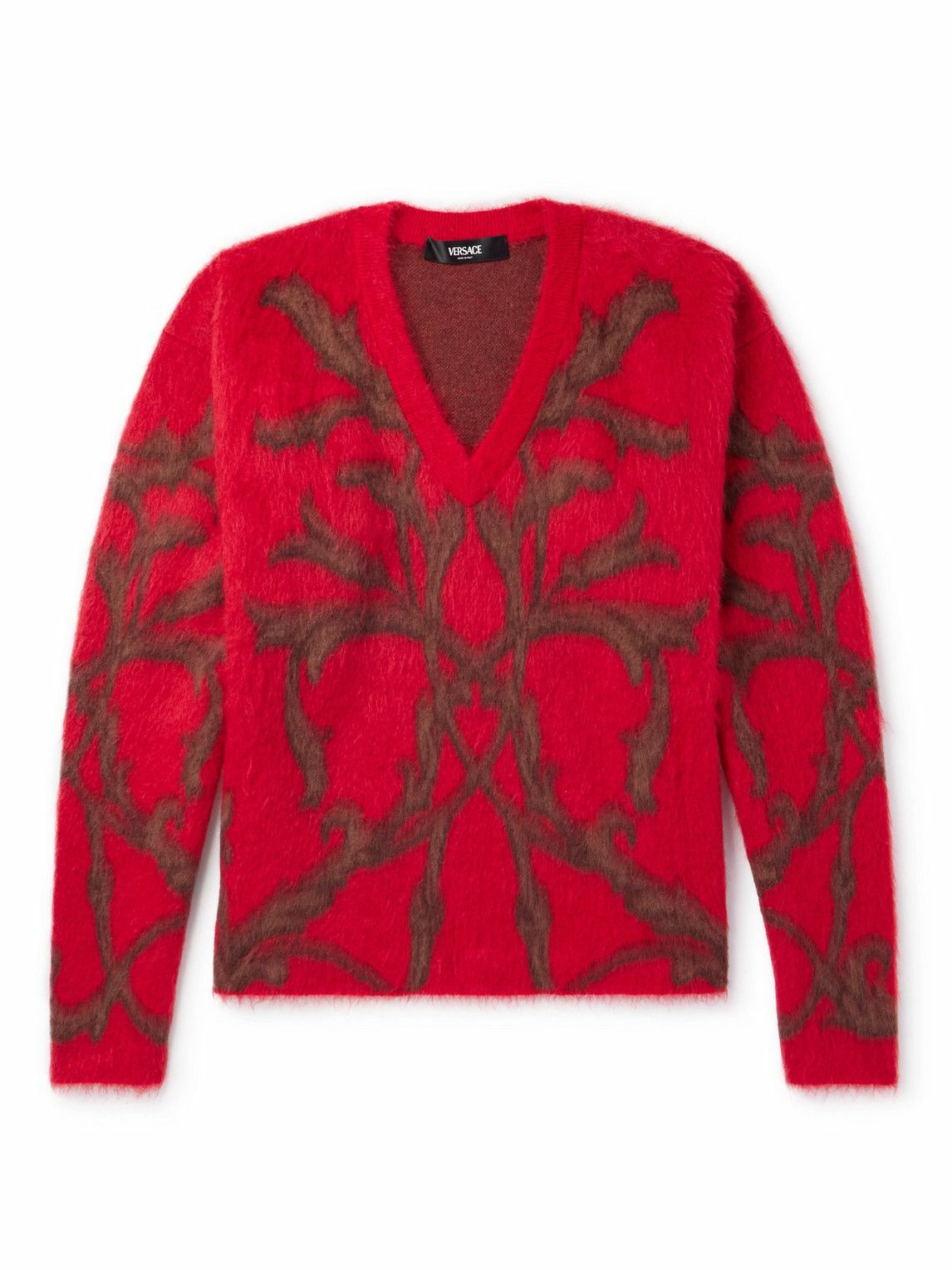 Red versace sweater sales