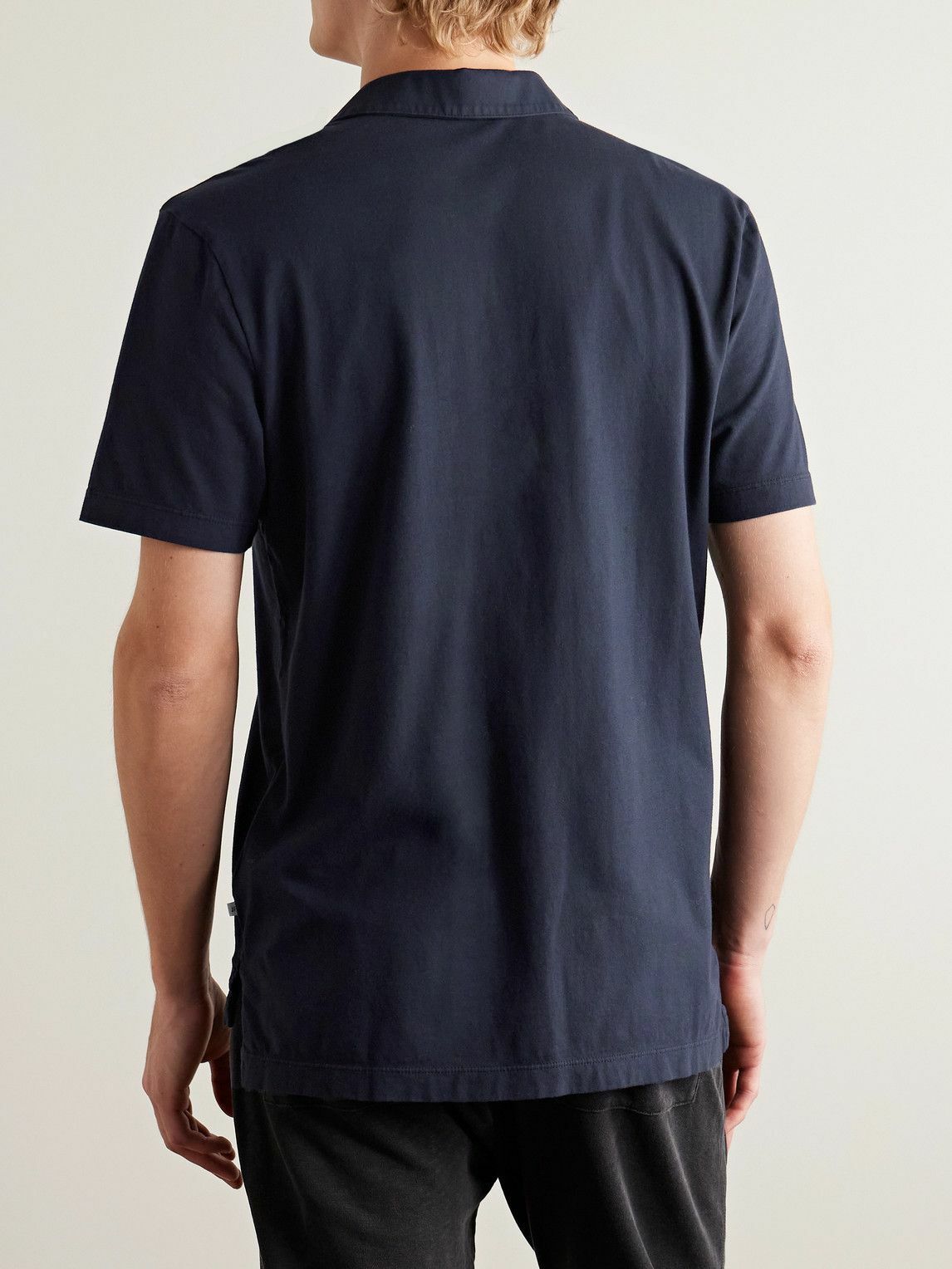 James Perse - Supima Cotton-Jersey Polo Shirt - Blue