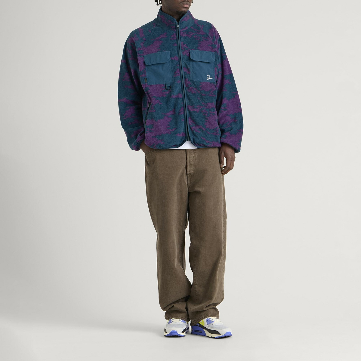 By Parra Men's Darwin Camo Fleece Jacket in Blue