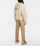 Brunello Cucinelli - Open-knit mohair-blend zip-up hoodie