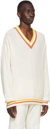 Drôle De Monsieur Off-White Cricket Sweater