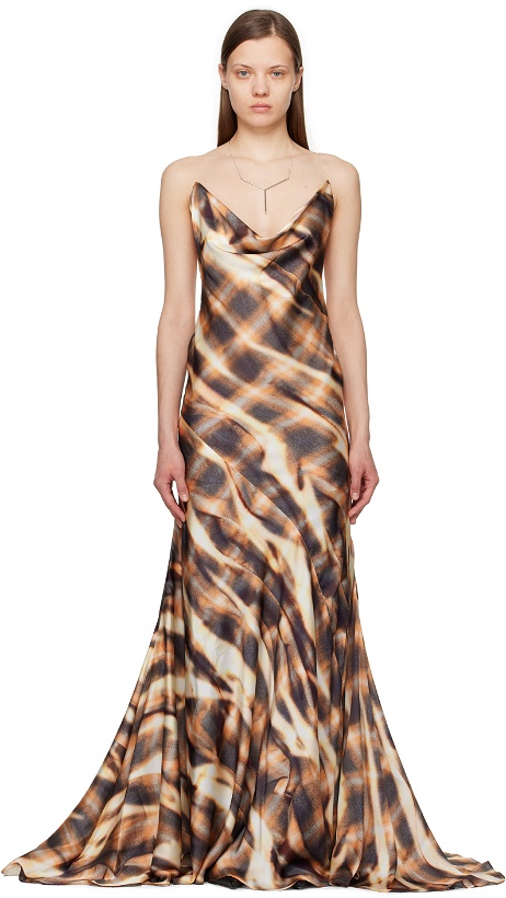 Photo: Y/Project Brown Invisible Strap Maxi Dress