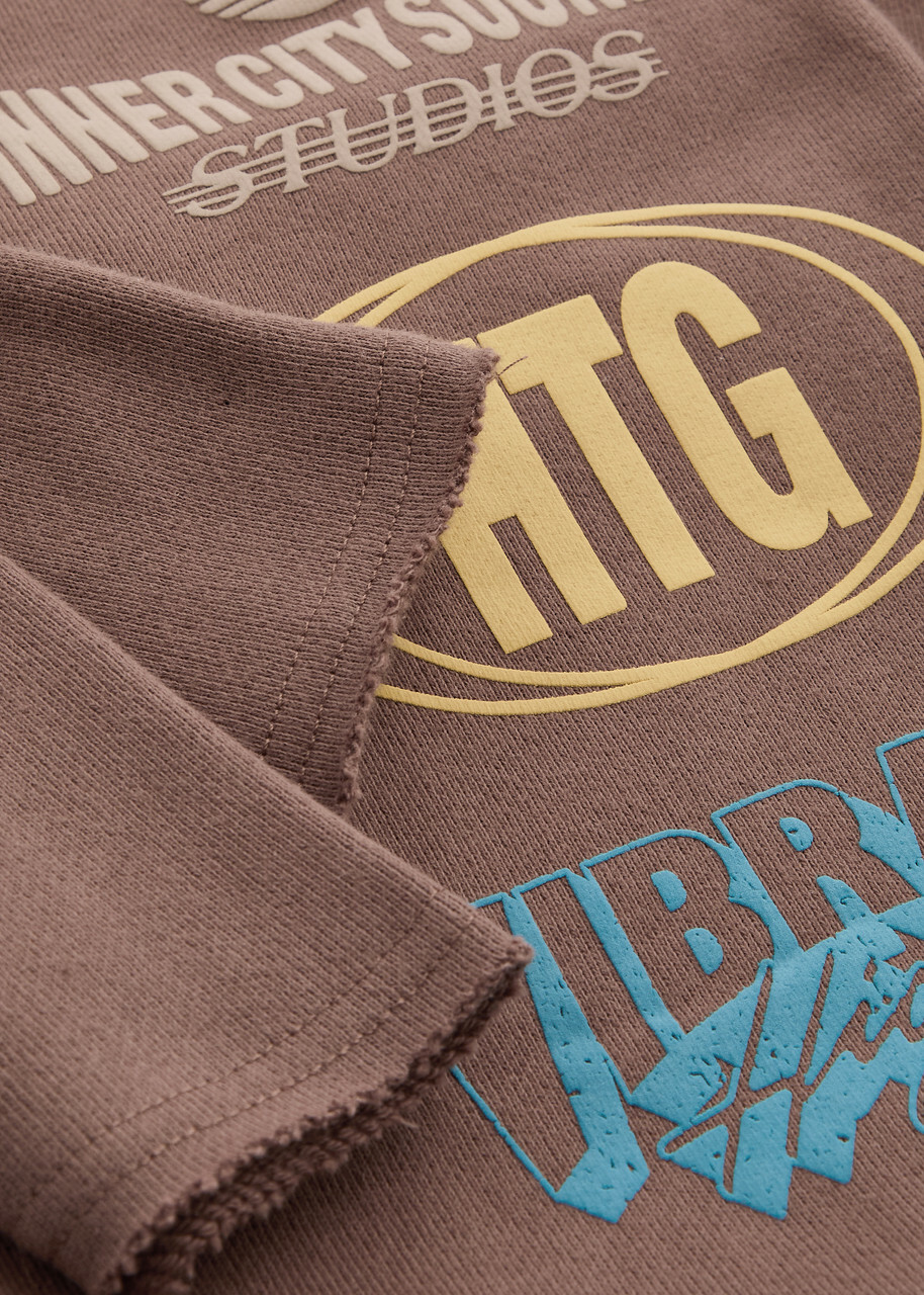 Honor The Gift Studio Printed Cotton Sweatpants Brown