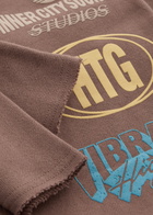 Honor The Gift Studio Printed Cotton Sweatpants Brown