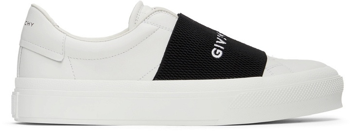 Photo: Givenchy White & Black City Court Slip-On Sneaker