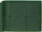 Bottega Veneta Green Bill Clip Wallet