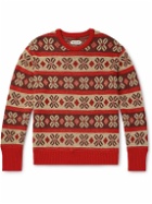 BODE - Begonia Wool-Jacquard Sweater - Red