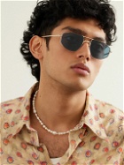 AHLEM - Quai d'Orsay Hexagonal-Frame Gold-Tone Sunglasses