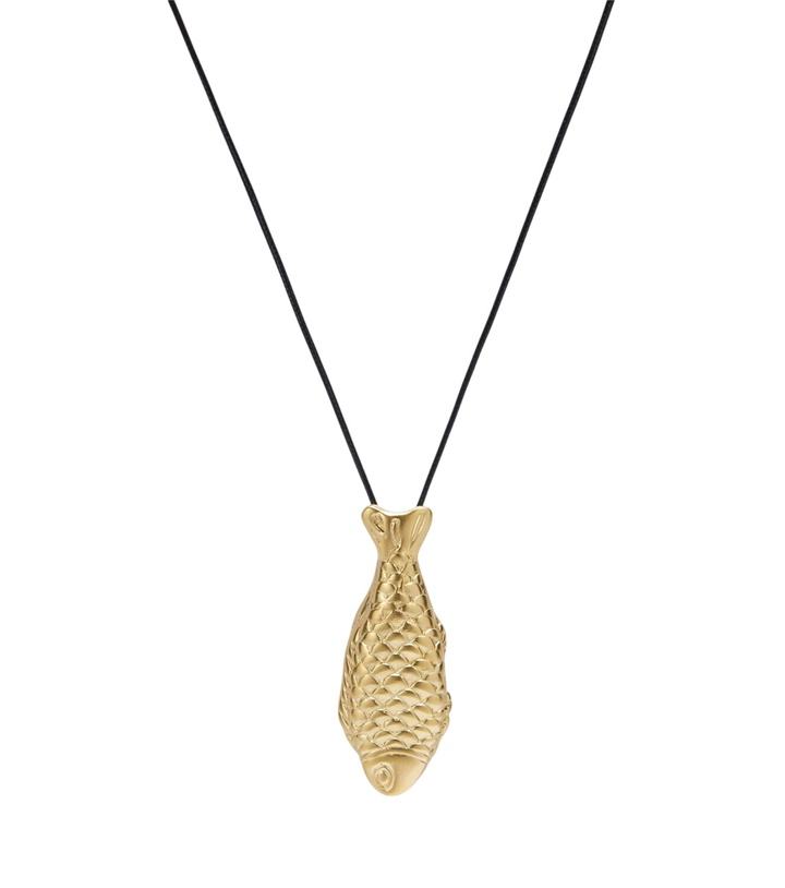 Photo: Ysso Catch Fish 24kt gold-plated pendant necklace