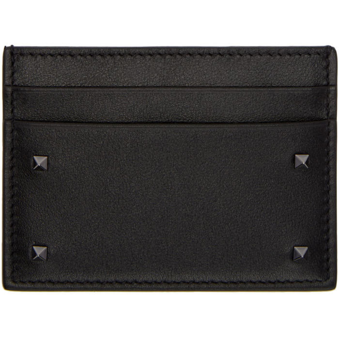 Photo: Valentino Black Valentino Garavani Small Rockstud Card Holder