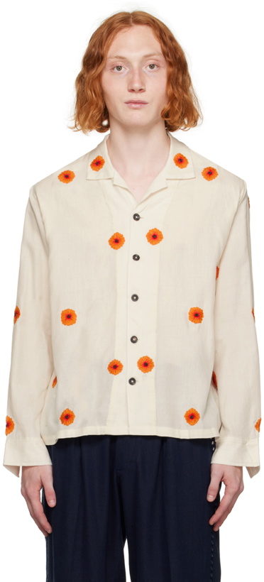 Photo: Karu Research Beige Hand-Embroidered Shirt