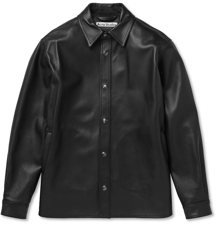 Photo: Acne Studios - Lark Leather Overshirt - Black