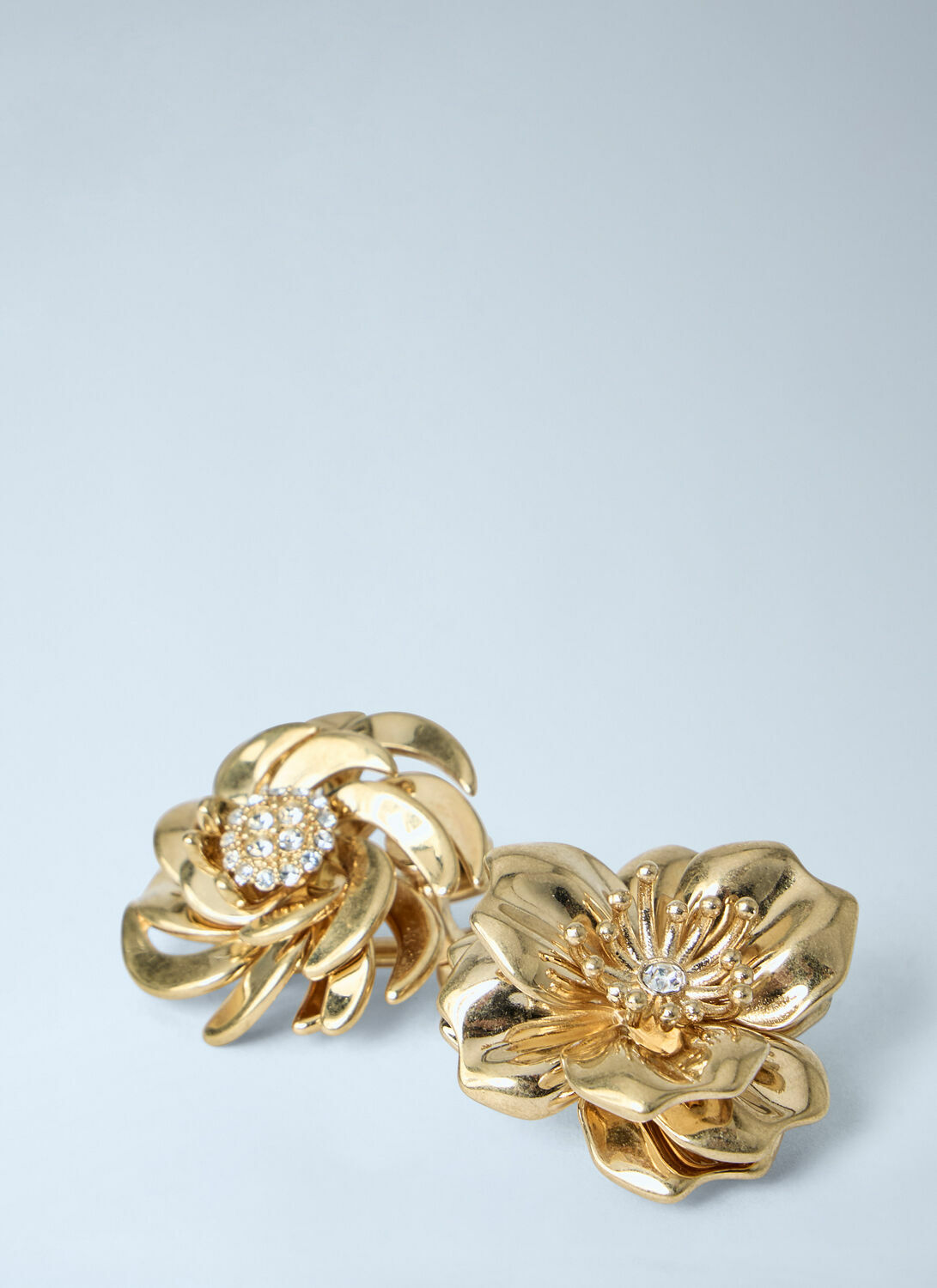 Miu Miu Mental Earrings With Crystals