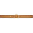 Maximum Henry Brown and Gold Oval Slim Belt
