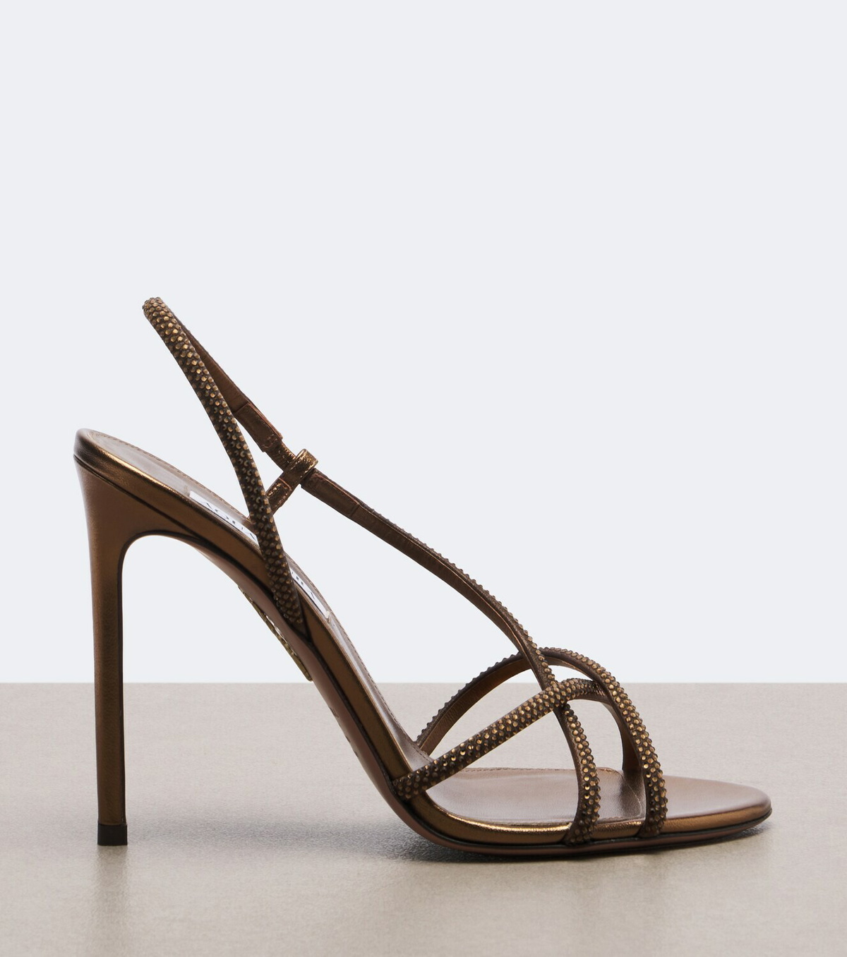 Aquazzura Horizon Crystal leather slingback sandals