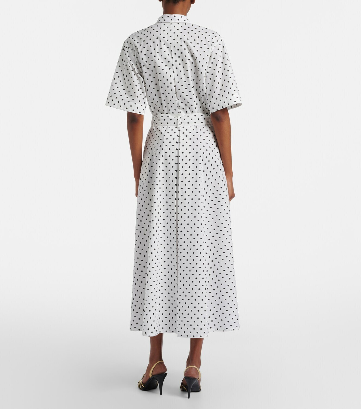 Valentino Polka-dot cotton poplin midi dress