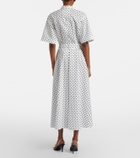 Valentino Polka-dot cotton poplin midi dress
