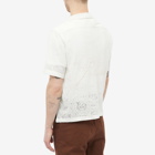 Rhude Men's Ajor Lace Vacation Shirt in Creme