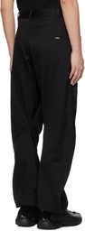 lesugiatelier Black Curved Silhouette Trousers