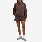 New Balance Women's Linear Heritage French Terry Short in Black Coffee