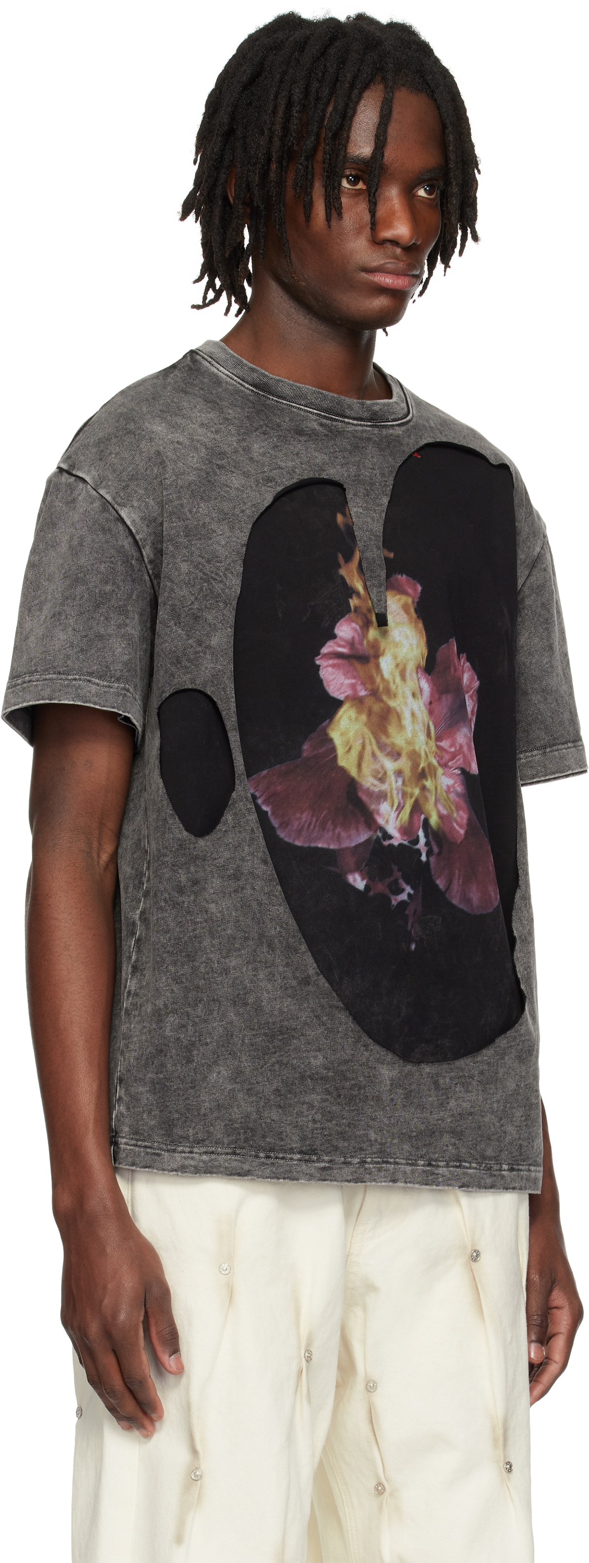 KUSIKOHC Gray & Black Layered T-shirt