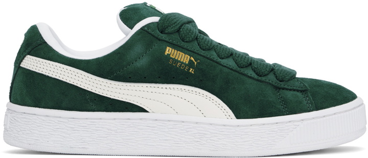 Photo: PUMA Green & White Suede XL Sneakers