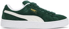 PUMA Green & White Suede XL Sneakers