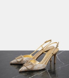 Valentino Garavani VLogo Signature embellished slingback pumps