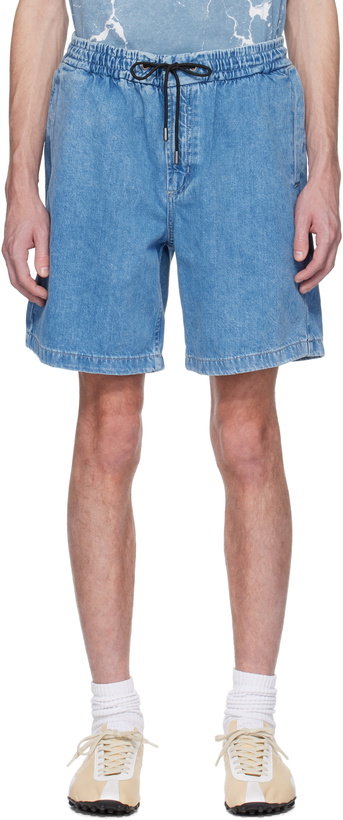 Photo: BOSS Blue Faded Denim Shorts