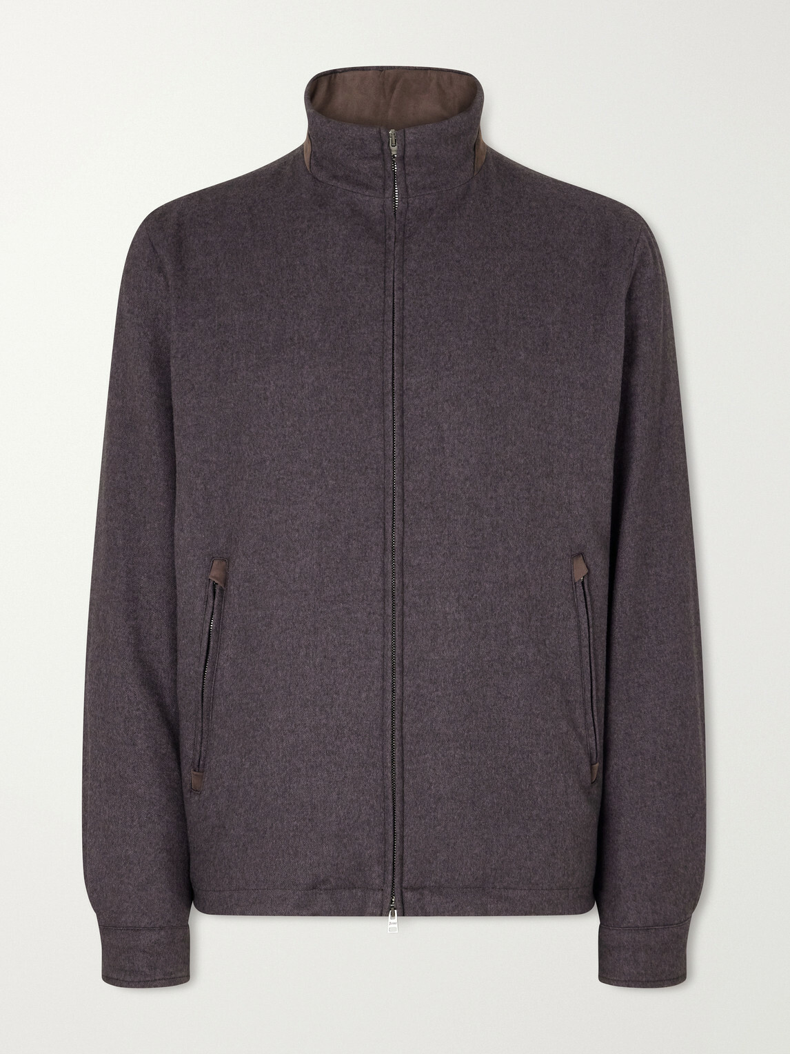 Herno - Silk and Cashmere-Blend Twill Bomber Jacket - Gray