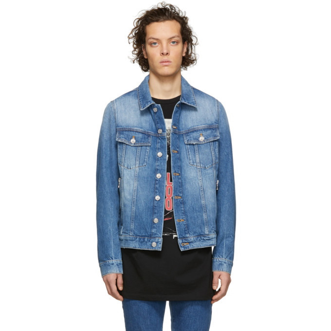 Photo: Balmain Blue Denim Logo Jacket