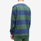 END. x Polo Ralph Lauren Men's Stripe Rugby in Light Navy/Washed Forest