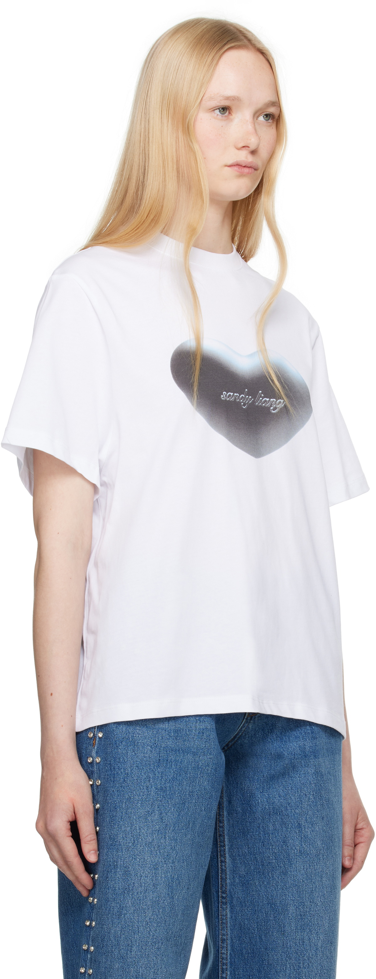 Sandy Liang White Chouchou T-shirt